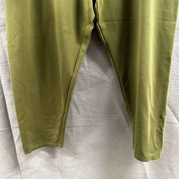 Soft Surroundings Leggings Plus Size 3X Olive Green Pullon Stretch Cropped - Picture 3 of 9